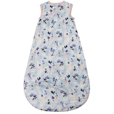 Loulou Lollipop Lightweight Muslin Sleep Bag, 0-6 m - Ink Floral