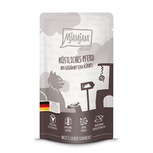 12x125g MjAMjAM Quetschie Pferd Katzenfutter nass