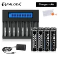 Batteria AA batteria ricaricabile 1.2V 3000mAh ni-mh 2A con caricabatterie intelligente multifunzionale per batteria agli ioni di litio 1.2V ni-mh/3.7V