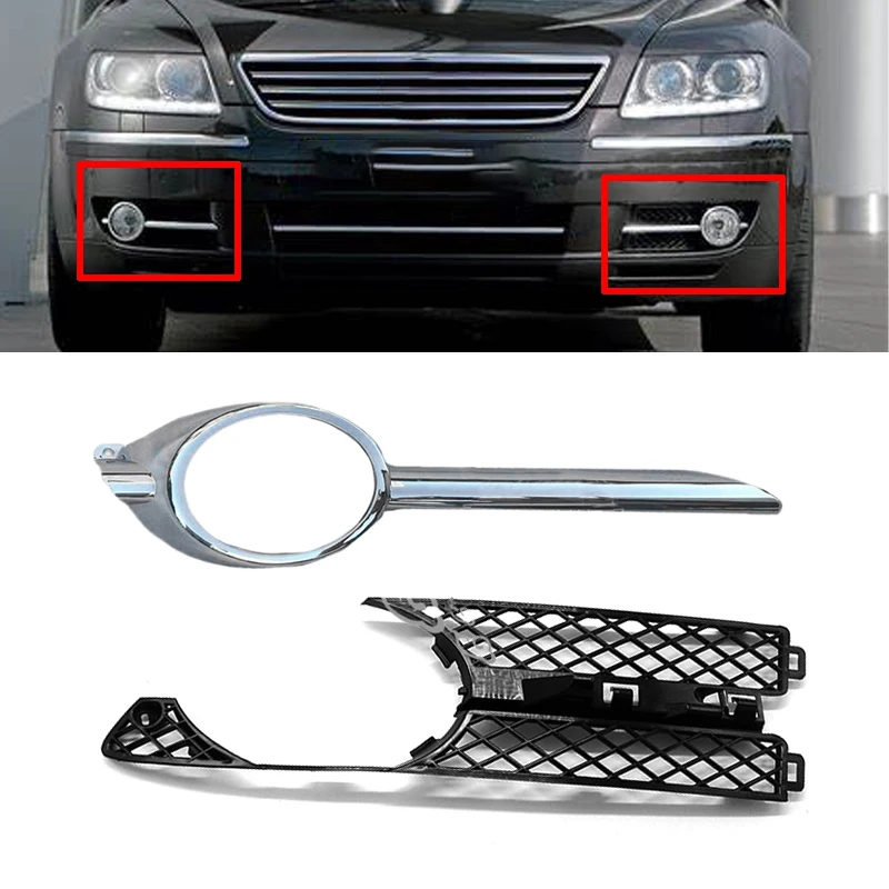 Auto Paraurti Anteriore Della Luce di Nebbia Lampada Telaio Griglie Griglia Per Volkswagen VW Phaeton 2004 2005 2006 2007 2008 2009 2010 Accessori Auto