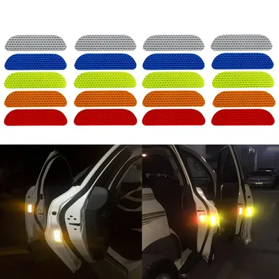 4 Stück Universal Auto Autotür offen Aufkleber reflektieren des Klebeband Sicherheits warn aufkleber Image