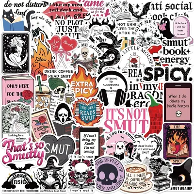 10/50/100 Stück Mix Smut Dark Romance Bookish Buch Lesenaufkleber Kindle Aesthetic Girls Decals Ipad Phone Laptop Diary Sticker Image
