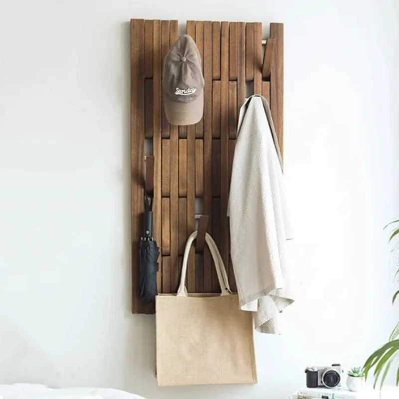 Klavier Schlüssel Garderobe Holz Kleider ständer tragbare Kleiderbügel Wand Lagerraum Möbel mit Multi-Haken und Magnet-Design