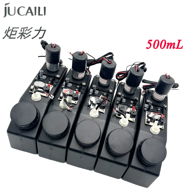 Jcl 0,5 l UV-Tinten patrone mit Rührmotor-Füllstand sensor und Alarm platine für dtf-Drucker White Ink Sub Tank UV Bulk Ciss 500ml Image