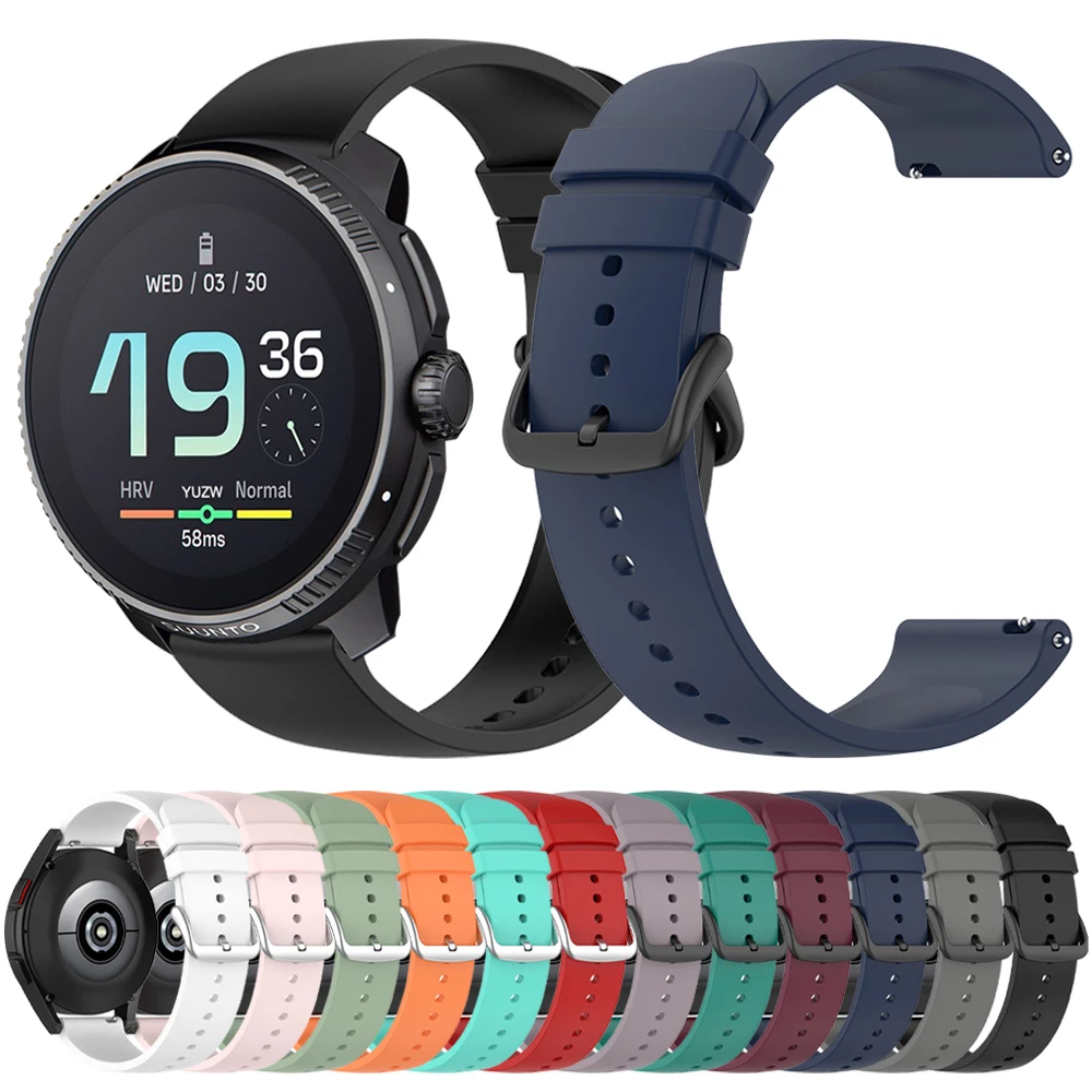 Silikon Sport 20mm 22mm Armband Für SUUNTO VERTICAL Uhr Band SUUNTO 9 5 PEAK PRO 3 Fitness RACE DLC Weiche Armband Zubehör Image