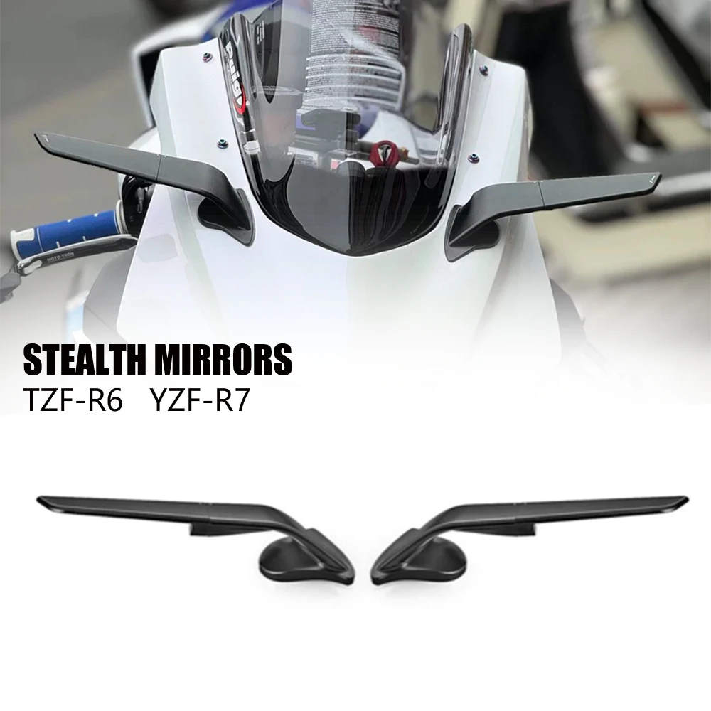 Motorrads piegel für Yamaha YZF R7 YZFR7 2021 2022 Stealth Spiegel Sport Winglets Spiegel Kit verstellbare Spiegel Außenspiegel Image