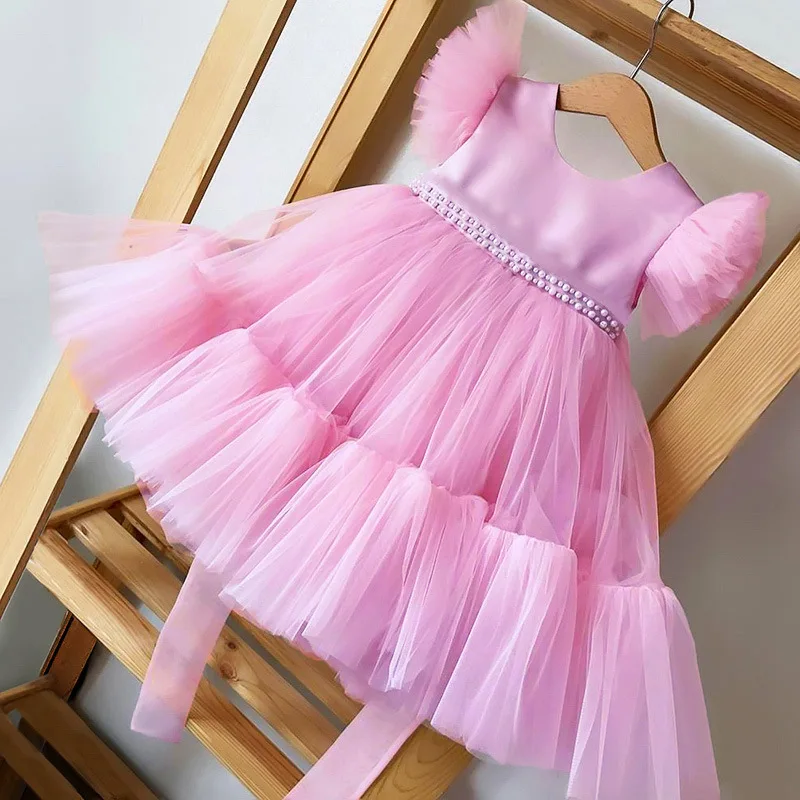 Neue Mädchen Kids Glänzende Prinzessin Party Ballkleid Party Tutu Kleider Kinder Kleidung Weihnachten Geburtstag Hochzeit Baby Mädchen Vestidos Image
