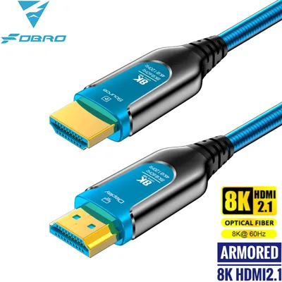 8k HDMI-Glasfaser kabel 48 Gbit/s 8k 60Hz 4k 120Hz Ultra-Hochgeschwindigkeits-HDMI 2,1 Kabel dynamisch HDR Earc HDCP für HD-TV-Box-Projektor