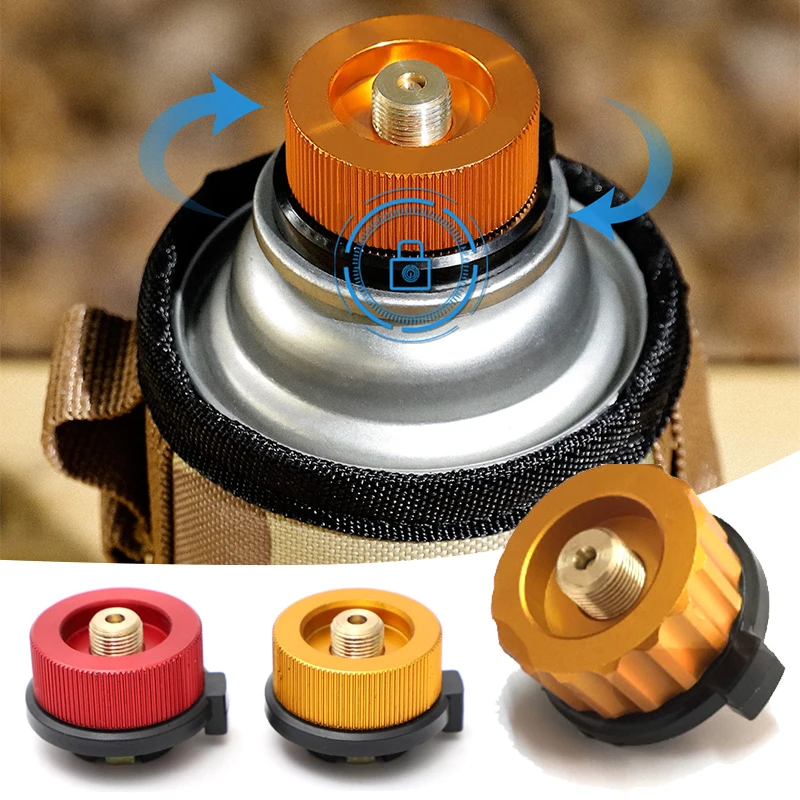Outdoor Camping Gastank Umwandlung skopf Bergsteigen Herd Brenner Adapter Verriegelung karte automatische Abschaltung Herd Konverter Image