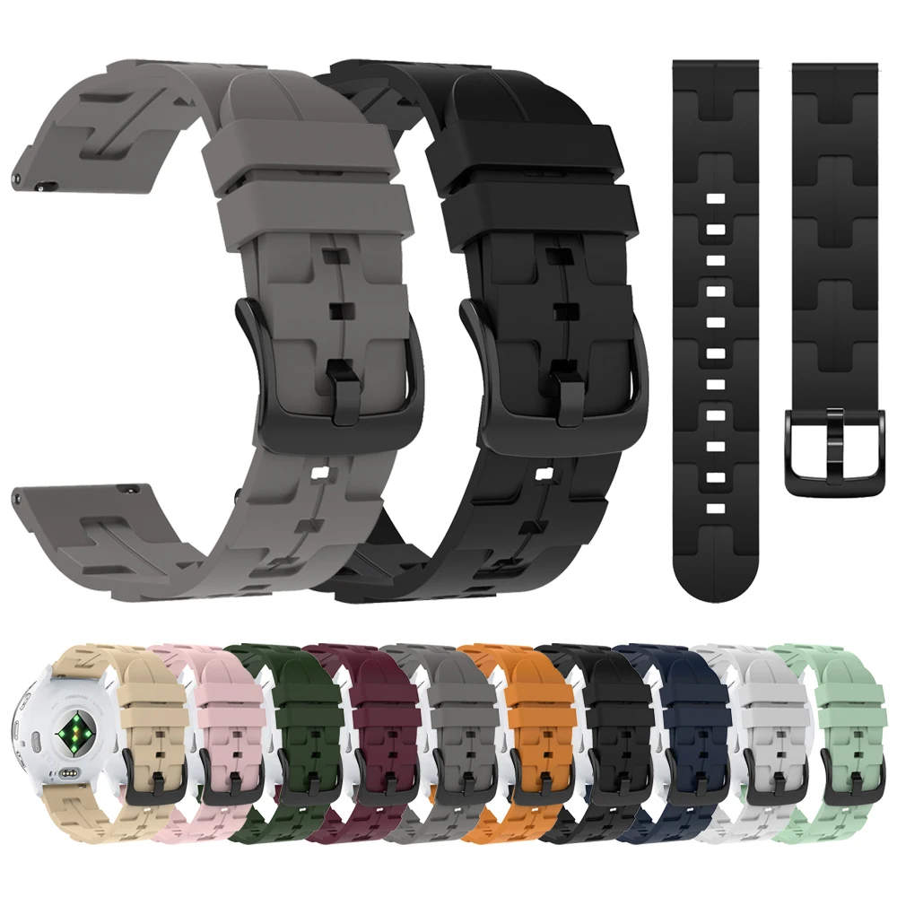 20 mm 22 mm Sport-Silikonbänder für Huami Amazfit GTR 4/GTR 3 Pro 2 2e 47 mm 42 mm Band Amazfit BIP 5 GTS 4 3 Armbänder Armband Image
