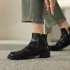 2025 herbst Frauen Schuhe Aus Echtem Leder Chelsea Stiefel Retro Frauen Stiefel Winter Stiefeletten Chunky Western Stiefel damen schuhe