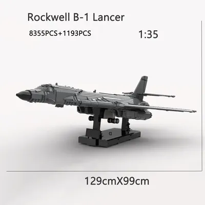 8355PCS MOC Rockwell B-1 Lancer Airman Strategische Bomber Bausteine Zusammengebautes Modell Image