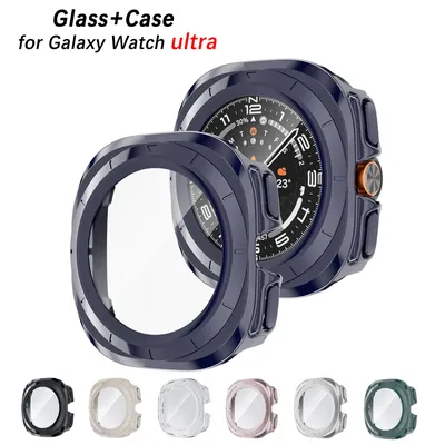 Glas + Hülle für Samsung Galaxy Watch 7 Ultra 47 mm, gehärtete Folie, Displayschutzfolie, Image