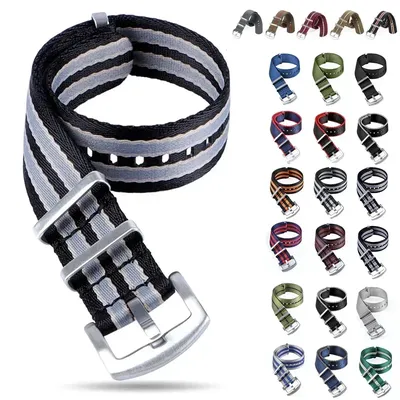 Hochdichtes Nylonarmband für Omega Seamaster 007, 20 mm, 22 mm, weiches Nylonarmband für Image