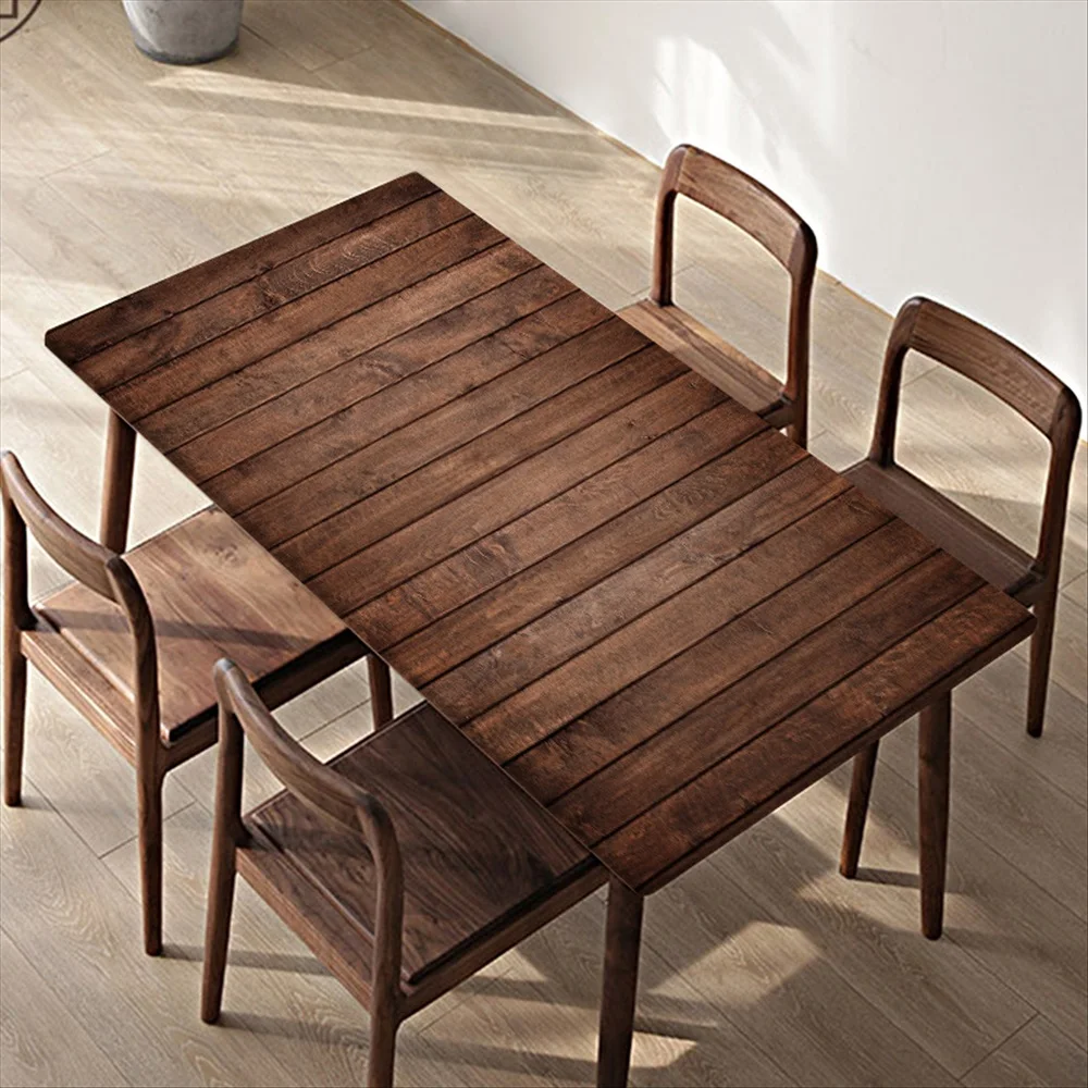 Holztisch decke mit rechteckiger Kante wasserdichtes Gummiband Tischdecke Außen dekoration Küchentisch decke Image