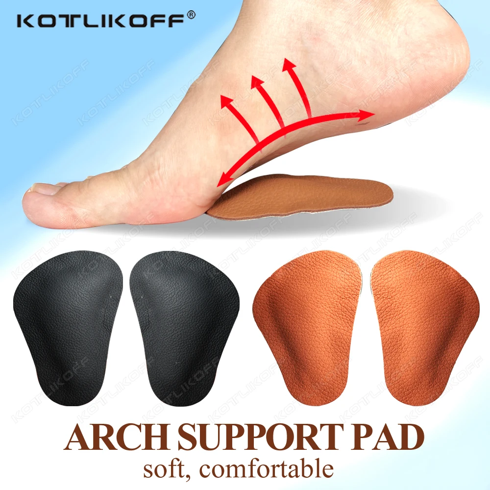 Rindsleder Plattfüße Arch Support Orthopädische Einlegesohlen Pads Für Schuhe Weichen Komfort Männer Frauen Fuß Valgus Sport Einlegesohlen Einsätze Image