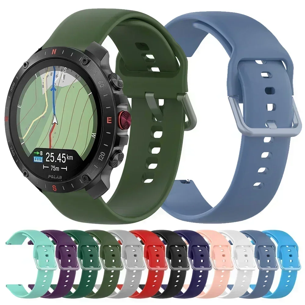 20mm 22mm Sport Silikon Armband Für POLAR Grit X2 Pro Titan Uhr Band Für Vantage V3 M M2 Ignite 3 2 Pacer Unite Handgelenk Armband Image