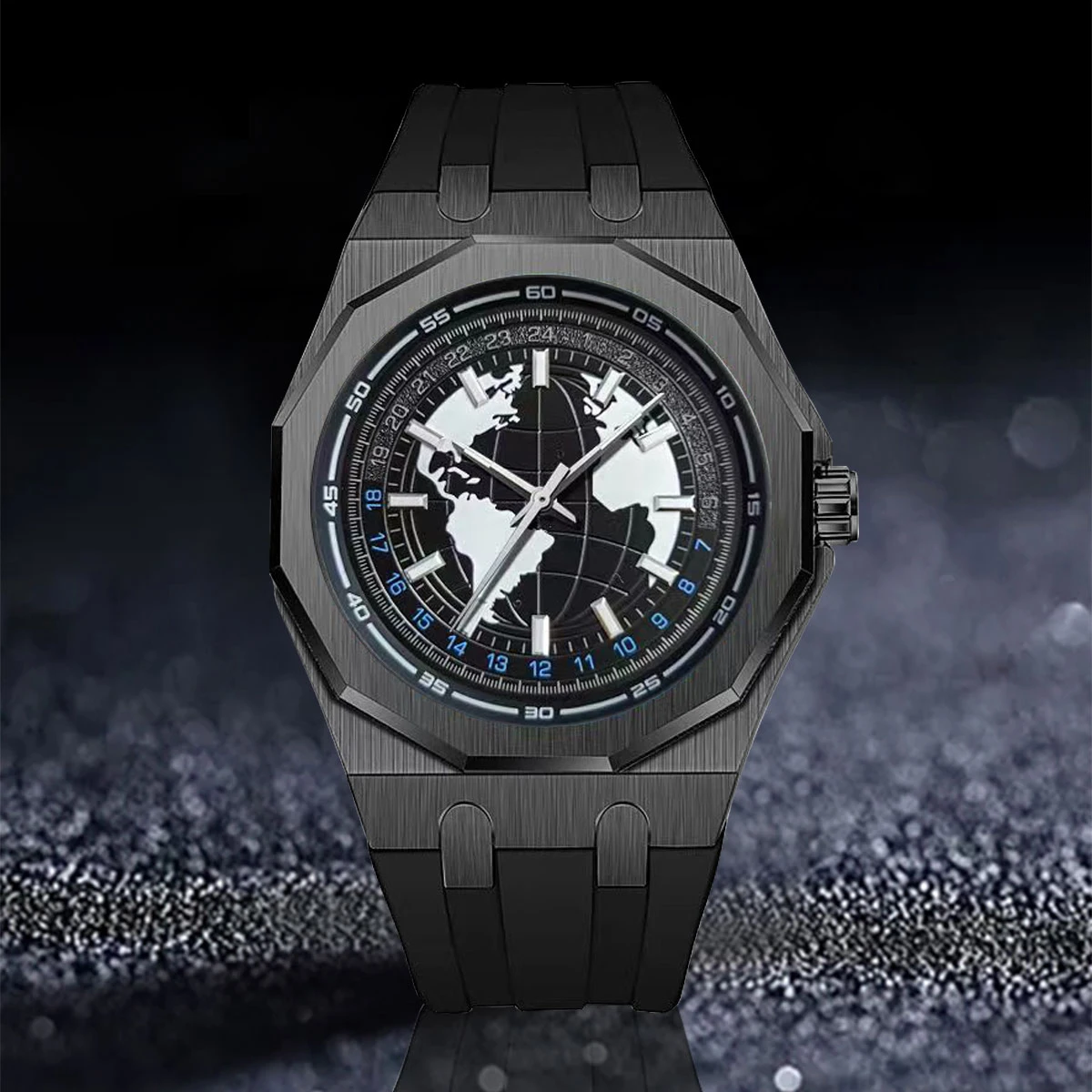 Neue Mode Sport Krieger Serie erd förmige leuchtende wasserdichte Herren mechanische Uhr Image