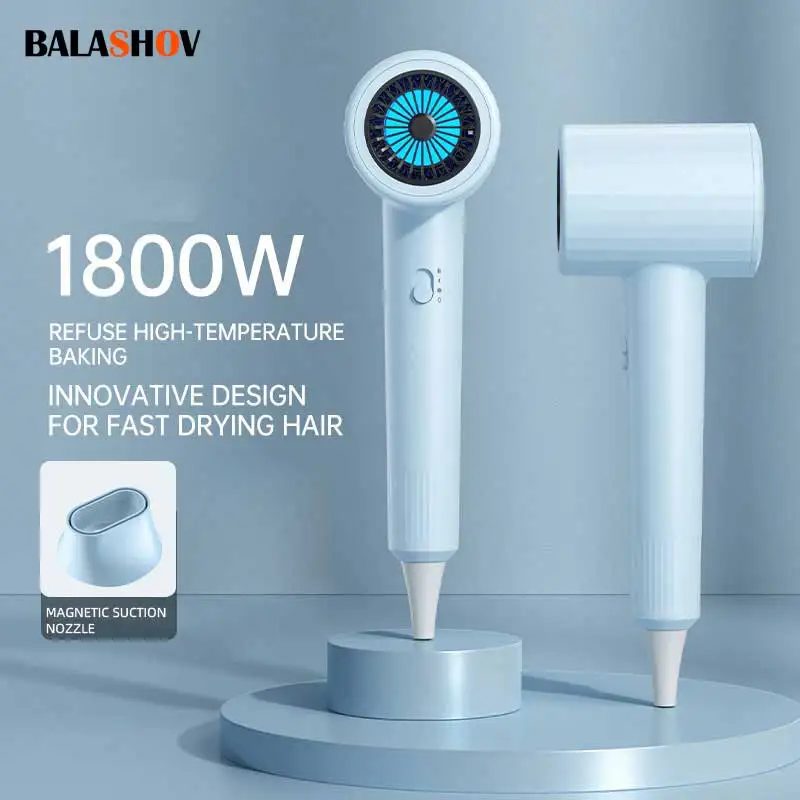 Haartrockner, elektrischer Hoch geschwindigkeit turbinen luftstrom, geringe Geräuschent wicklung, konstante Temperatur und schnell trocknende Wind geschwindigkeit 62m/s1800wquick trocken Image