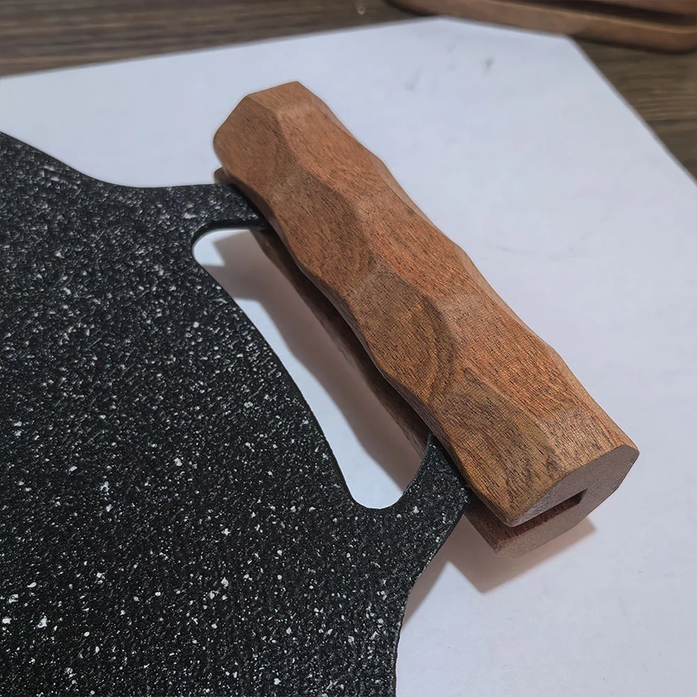 2 Stück Sapele-Pfanne, isolierter Griff, Anti-Verbrühungs-Grillpfanne, isolierter Griff, hitzebeständig, für Kochgeschirr, Sauce-Pfanne, Saute-Grillpfanne Image