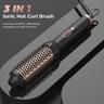 Hot Air Curling Iron Curling Comb Electric Comb Multifunctional Curling Straight Hair Comb Household Roller Comb Curling Iron Straight Curling Dual-Use Black