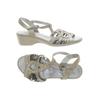 Geox Damen Sandale, Gr. 35, beige, kein Etikett