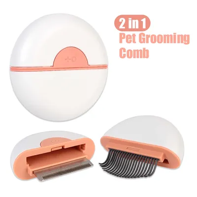 2 IN 1 Shedding Grooming Brush Pet Grooming Hair Remover Supplies Pet Products Shedding Tools Dogs