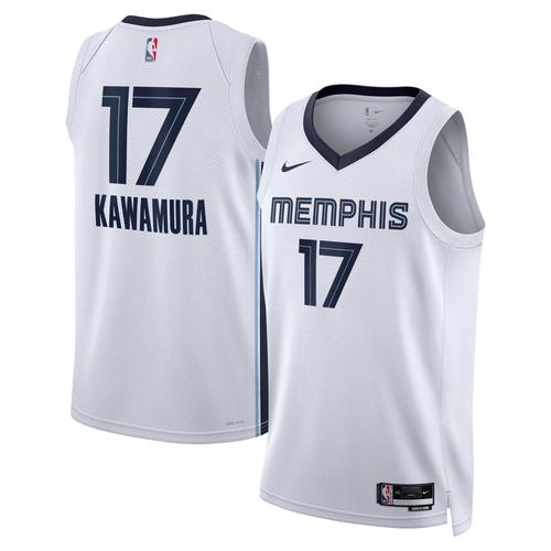 Memphis Grizzlies Nike Association Edition Swingman-Trikot – Weiß – Yuki Kawamura – Unisex