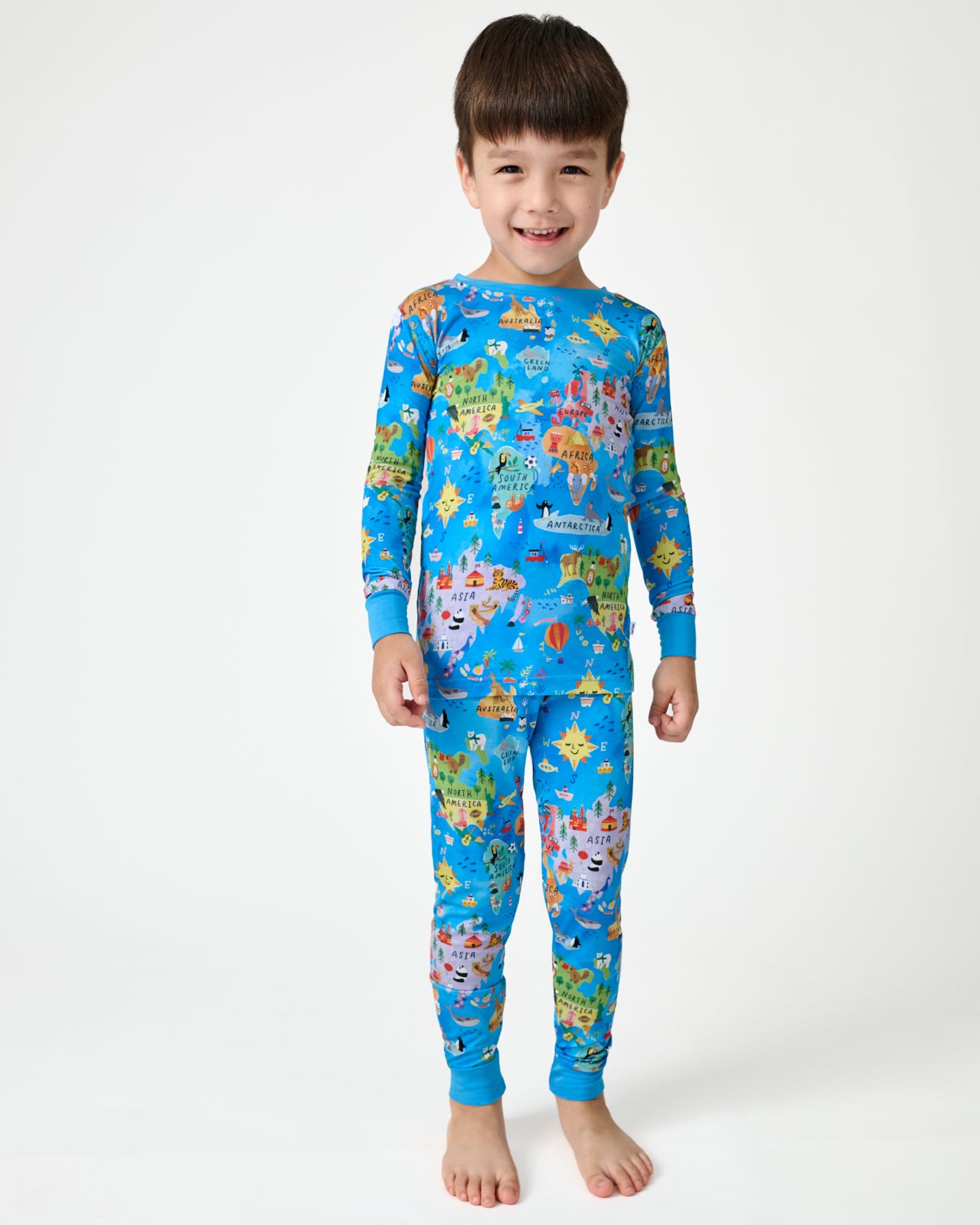 Around The World Two-Piece Pajama Set - 7 - 8