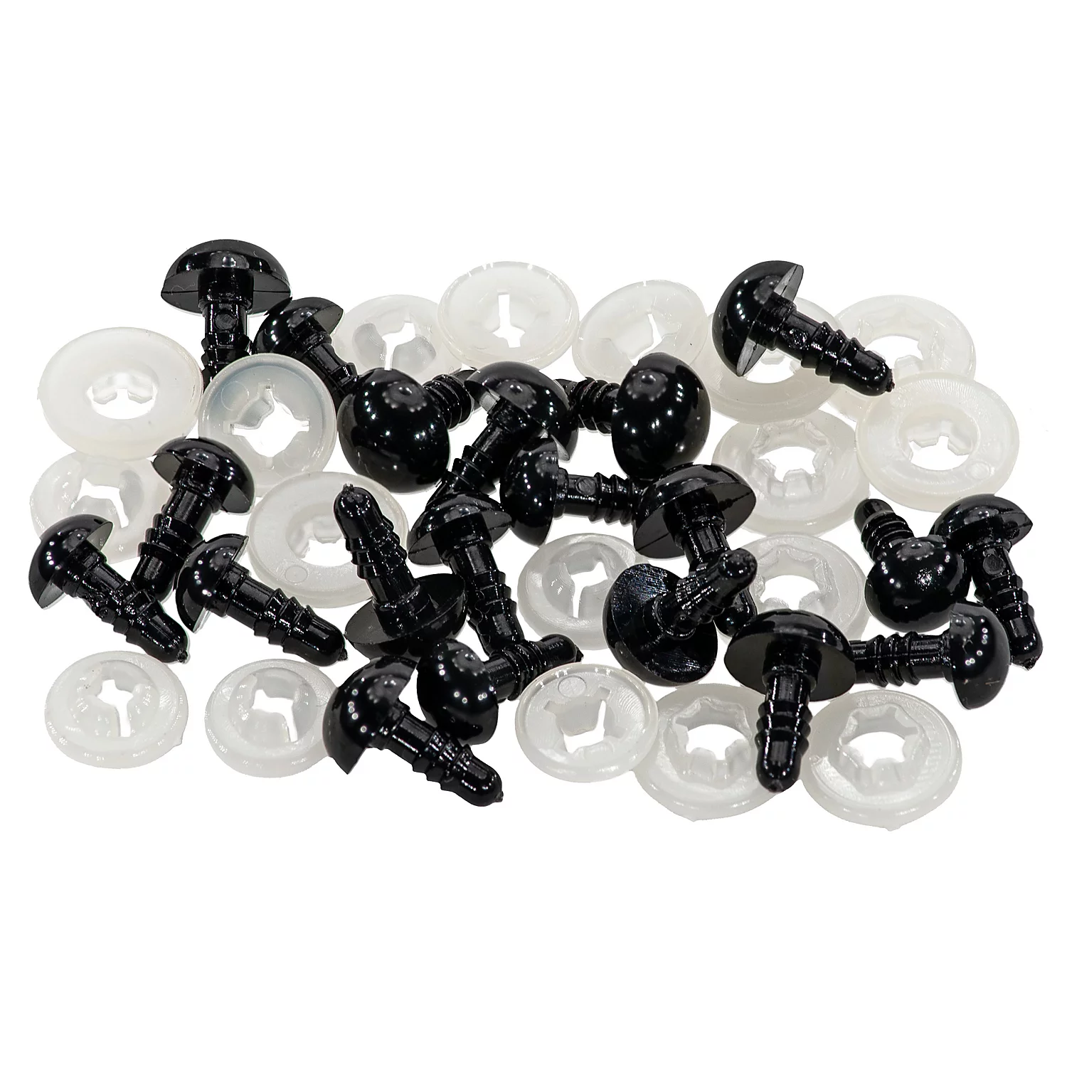 Tieraugen, schwarz, 6 + 8 mm, 20 Stück Image