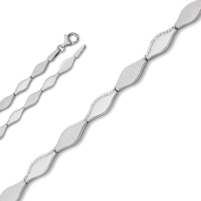 Silberkette ONE ELEMENT "Zirkonia Halskette aus 925 Silber" Gr. 42, silber, Halsketten, Damen, 42, Silber 925 (Sterlingsilber), Damen Silber Schmuck Image
