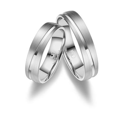 Partnerring MARRYA "Edelstahl Ringe Trauringe Eheringe Partnerringe" Gr. 60, silber (damen ring, silber), Fingerringe, D