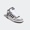 Sneaker ADIDAS SPORTSWEAR "RAPID COURT MID", Damen, Gr. 38,5, schwarz-weiß (grau three, core schwarz, cloud weiß), Synthetik, Leder, sportlich, Schuhe, Sneaker, Schnürboots, Winterschuhe