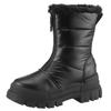 Winterboots BUFFALO "ASPHA QUILT ZIP VEGAN", Damen, Gr. 39, schwarz, Nylon, klassisch, Schuhe, Schlupfboots, Winterstiefelette, Snowboot mit Warmfutter