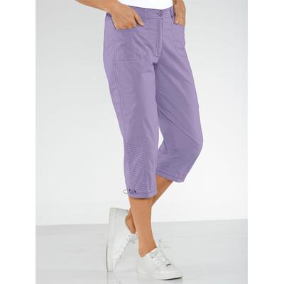 Caprihose CASUAL LOOKS, Damen, Gr. 38, Normalgrößen, lila (flieder), 98% Baumwolle, 2% Elasthan, unifarben, 3/4-Länge, Hosen, Topseller Image