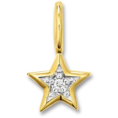 Ketten-Anhänger ONE ELEMENT "0.01 ct Diamant Brillant Stern Anhänger aus 333 Gelbgold", gold, Schmuckanhänger, Damen, 0.01 ct, Gelbgold 333-Gold, Gelbgold 333, Gold, Damen Gold Schmuck Stern Image