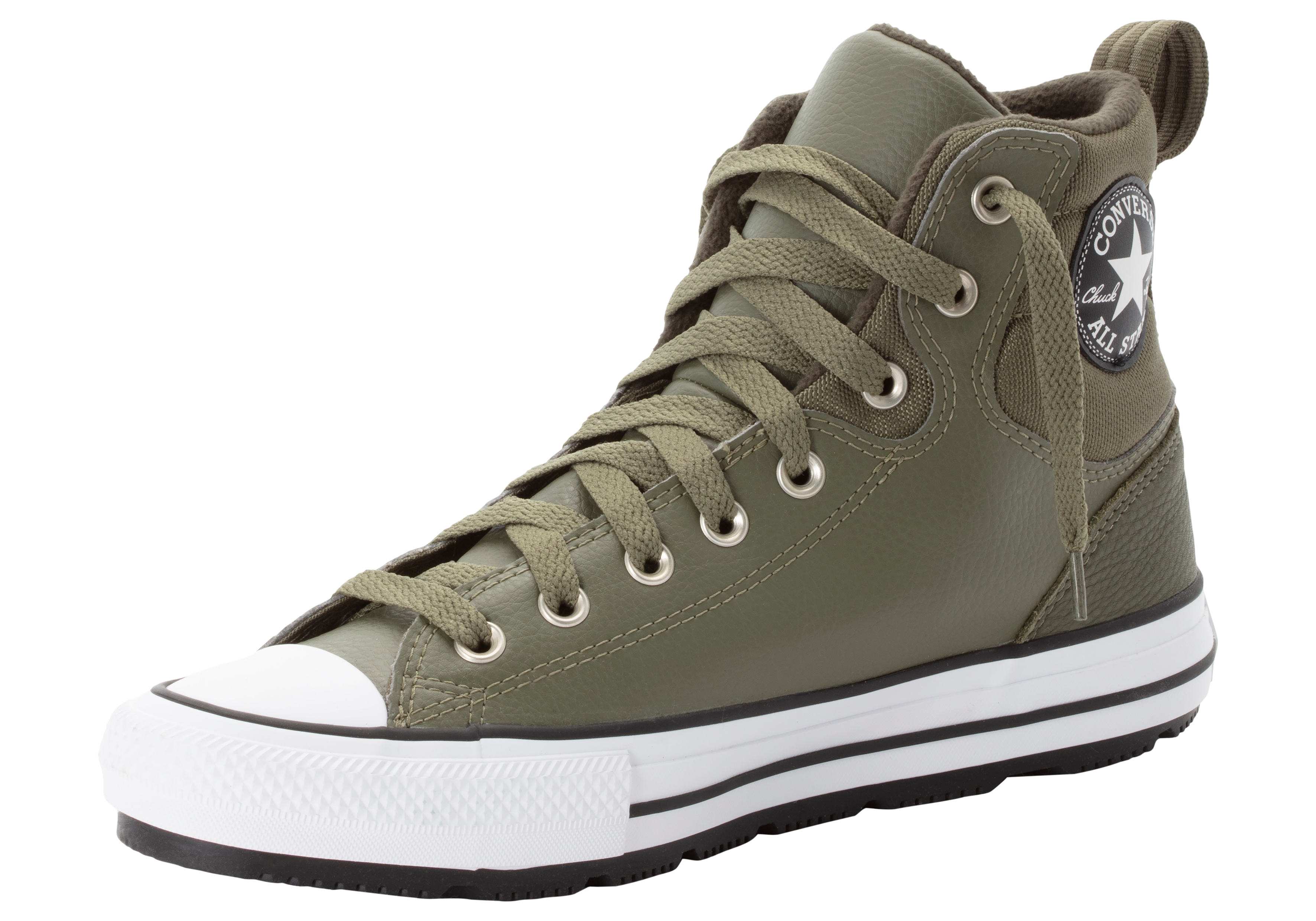 Sneaker CONVERSE "CHUCK TAYLOR ALL STAR BERKSHIRE BOOT WATER-REPELLENT", Gr. 39,5, grün (utility, light filed surplus), Textil, Schuhe, wasserabweisend Image