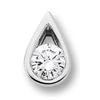 Ketten-Anhänger ONE ELEMENT "0.1 ct Diamant Brillant Tropfen Anhänger aus 585 Weißgold", silber, Schmuckanhänger, Damen, 0.1 ct, Weißgold 585-Diamanten, Weißgold 585, Diamanten, Damen Gold Schmuck Tropfen