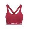 Bralette-BH HUGO UNDERWEAR ""BRALETTE PADDED SPOR"" Gr. L, N-Gr, rot (dark red 601) Damen BHs mit HUGO Logo auf dem Bund