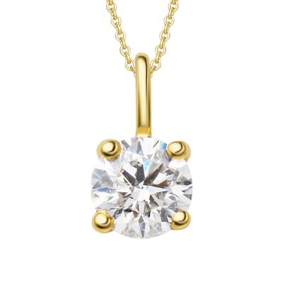 Ketten-Anhänger ONE ELEMENT "0.2 ct Diamant Brillant Anhänger aus 585 Gelbgold", gold, Schmuckanhänger, Damen, 0.2 ct mi