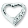 Ketten-Anhänger ONE ELEMENT "Zirkonia Herz Herz Anhänger aus 925 Silber", silber, Schmuckanhänger, Damen, Silber 925 (Sterlingsilber), Damen Silber Schmuck Herz