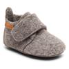 Hausschuh BISGAARD "Bisgaard Baby Wool", Kinder, Gr. 24, grau, Wolle, klassisch, Schuhe, Wagenschuh, Babyschuh, Schlupfschuh mit Klettverschluss