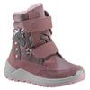 Snowboots RICOSTA "Annika WMS: Normal", Kinder, Gr. 27, lila (fliederfarben), Textil, Lederimitat, Glitzer, casual, Schuhe, Winterboots, Klettstiefel, Kindergartenschuh mit Blinkfunktion