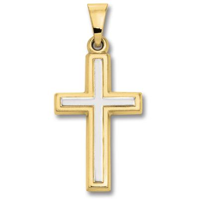 Ketten-Anhänger ONE ELEMENT "Kreuz Anhänger aus 333 Gelbgold", gold, Schmuckanhänger, Damen, Gelbgold 333, Damen Gold Sc