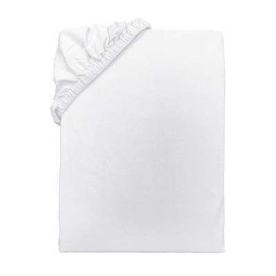 Spannbettlaken TOM TAILOR HOME, weiß (crisp weiß), B:180-200cm L:200cm, Jersey, Obermaterial: 100% Baumwolle, Laken Image