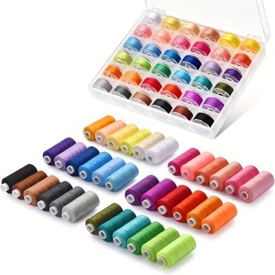 TEMU Sewing Thread, Each Polyester Sewing Thread Roll 72pcs Pre-wound Thread Spools And Thread Spools, 36 Colors Sewing Machine Thread For Sewing Machines And Sewing Supplies