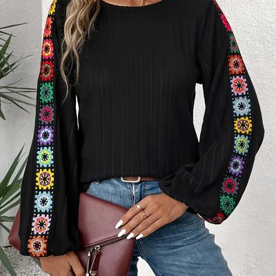 TEMU New -border Casual Fashion T-shirt With Embroidery And For Women Image