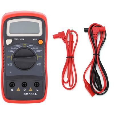 Eosnow - BM500A 1000V LCD-Widerstandstester Digitales Isolationswiderstandsmessgerät Image