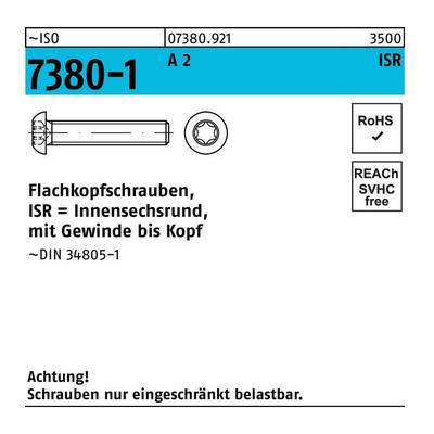 No Brand - Flachkopfschraube iso 7380-1 m.Innensechsrund vg m 5 x 12 -T25 a 2