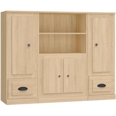 Vidaxl - Highboards 3 Stk. Sonoma-Eiche Holzwerkstoff